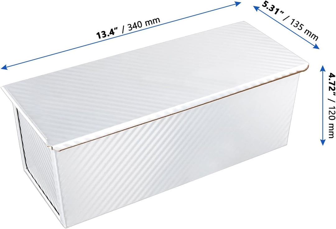 1000g Brotbackform, Toastbrot Backform mit Deckel, Antihaft Toastbrotform Kastenform Kuchen mit Belü