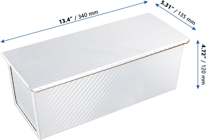 1000g Brotbackform, Toastbrot Backform mit Deckel, Antihaft Toastbrotform Kastenform Kuchen mit Belü