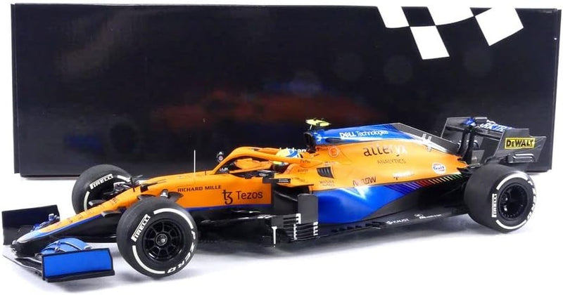 Minichamps 530213304 1:18 Mclaren F1 Team MCL35M-Lando Norris-2nd Place Italian GP 2021 Sammlerstück