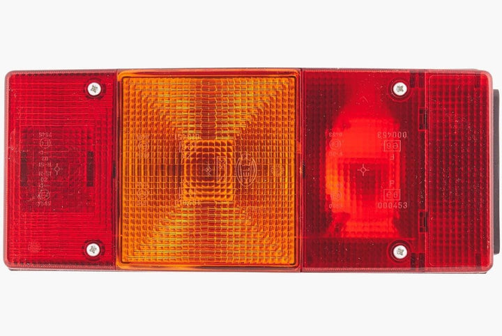 HELLA - Heckleuchte - Glühlampe - 12V - Anbau - Lichtscheibenfarbe: rot - Stecker: Flachstecker - re