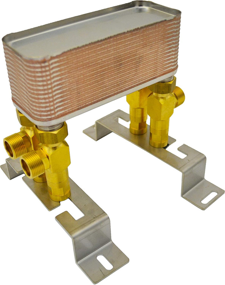 Edelstahl Plattenwärmetauscher Nordic Tec Ba-16-34 Wärmetauscher 34 Platten 135kW 1” mit Wandbefesti