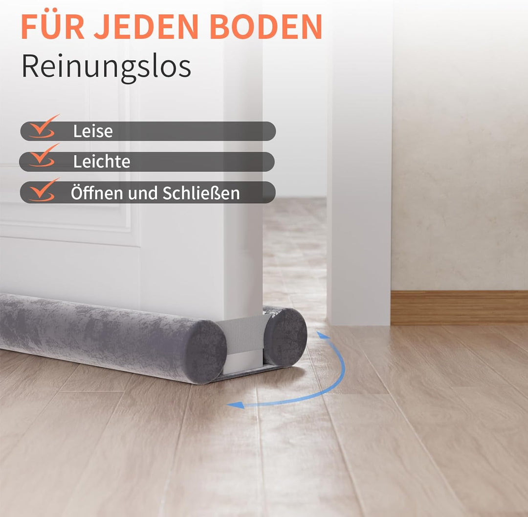BKSAI Türdichtung Zugluftstopper für Türen Ohne Schneiden Falten- Windstopper Tür Schallschutz Türlu