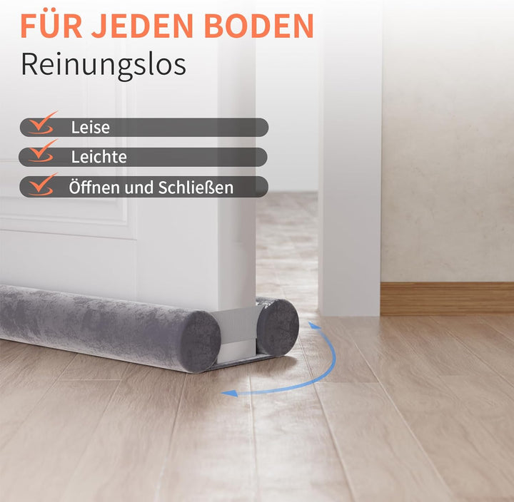 BKSAI Türdichtung Zugluftstopper für Türen Ohne Schneiden Falten- Windstopper Tür Schallschutz Türlu