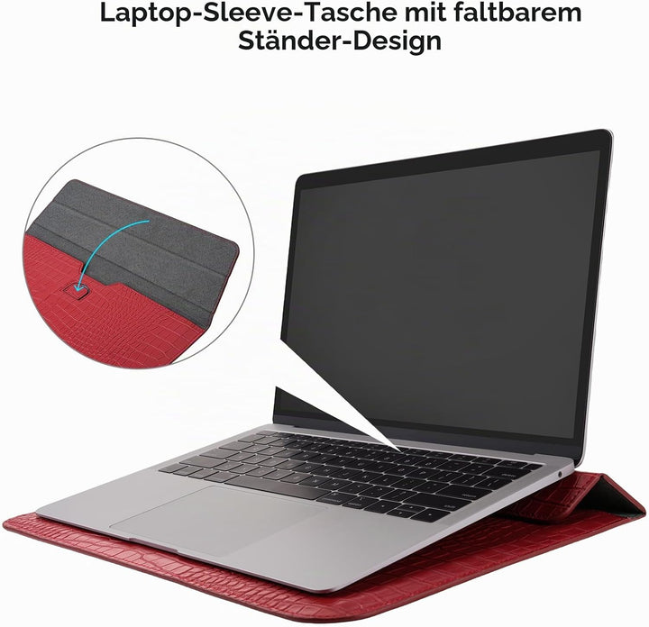 MOSISO PU Laptop Hülle 13 Zoll, 13 Zoll Laptoptasche Kompatibel mit MacBook Air M4 M3 M2 M1 2025-201