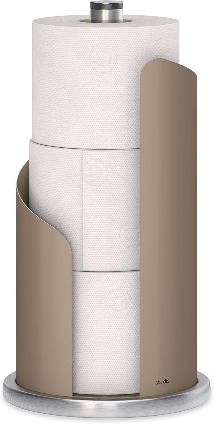 Design Küchenrollenhalter Edelstahl matt H 30 Ø15 cm Rollenhalter Papierrollenhalter für Küchenrolle