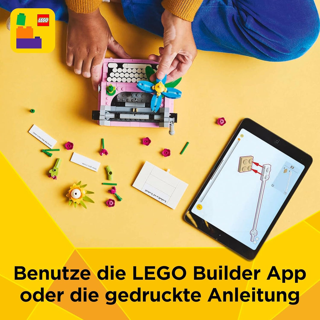 LEGO Creator 3in1 Schreibmaschine mit Blumen - Spielzeug umbaubar in EIN Keytar Modell oder einen Bl