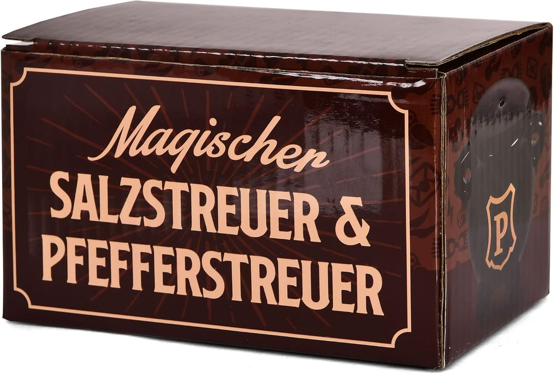 Elbenwald Kessel Salz- und Pfefferstreuer für Harry Potter Fans Keramik schwarz 5,8 x 4,8 x 4,5 cm