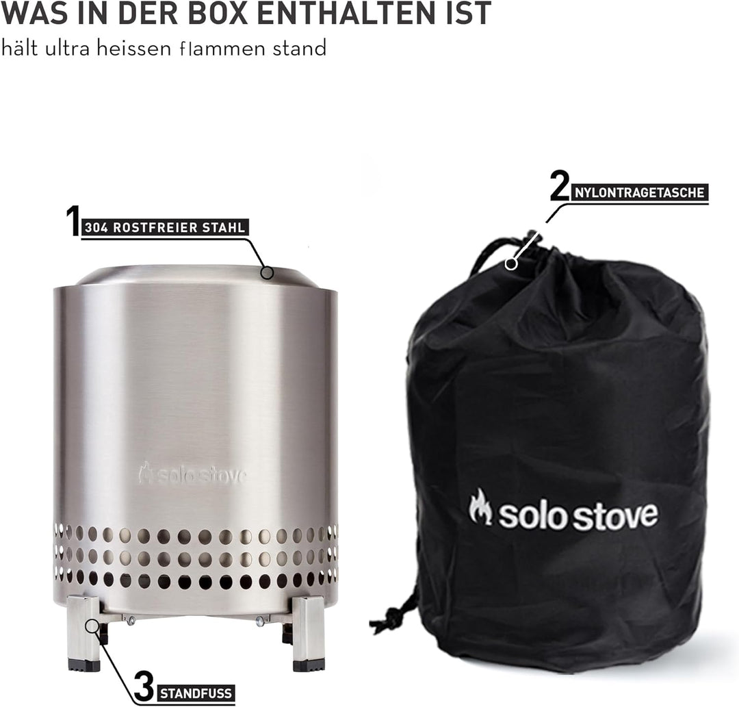 Solo Stove Mesa Tischfeuer Outdoor | Raucharmer Mini Tischkamin, Deko für Garten, Terrasse und Balko