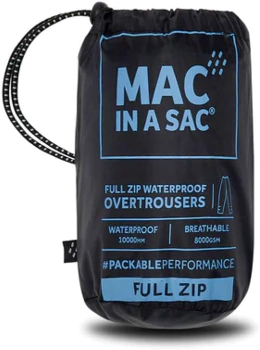 Mac in a Sac Herren Mias-otrs OVERHOSE: XL Schwarzer Durchgehender Reissverschluss, XL Schwarzer Dur