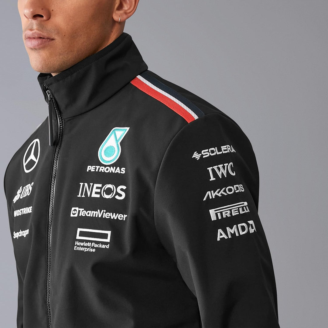 MERCEDES AMG PETRONAS F1 Herren 2024 Team Softshell-Jacke XL Schwarz, XL Schwarz