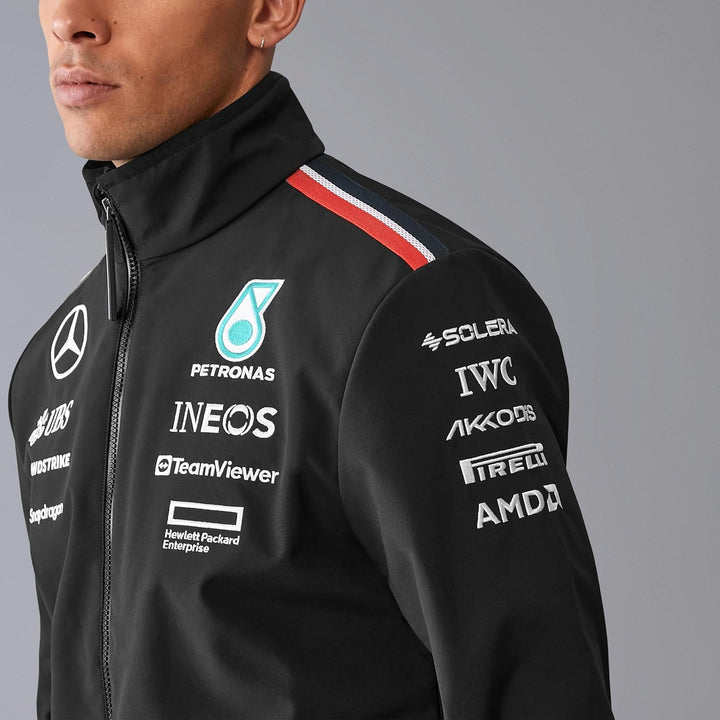MERCEDES AMG PETRONAS F1 Herren 2024 Team Softshell-Jacke XL Schwarz, XL Schwarz