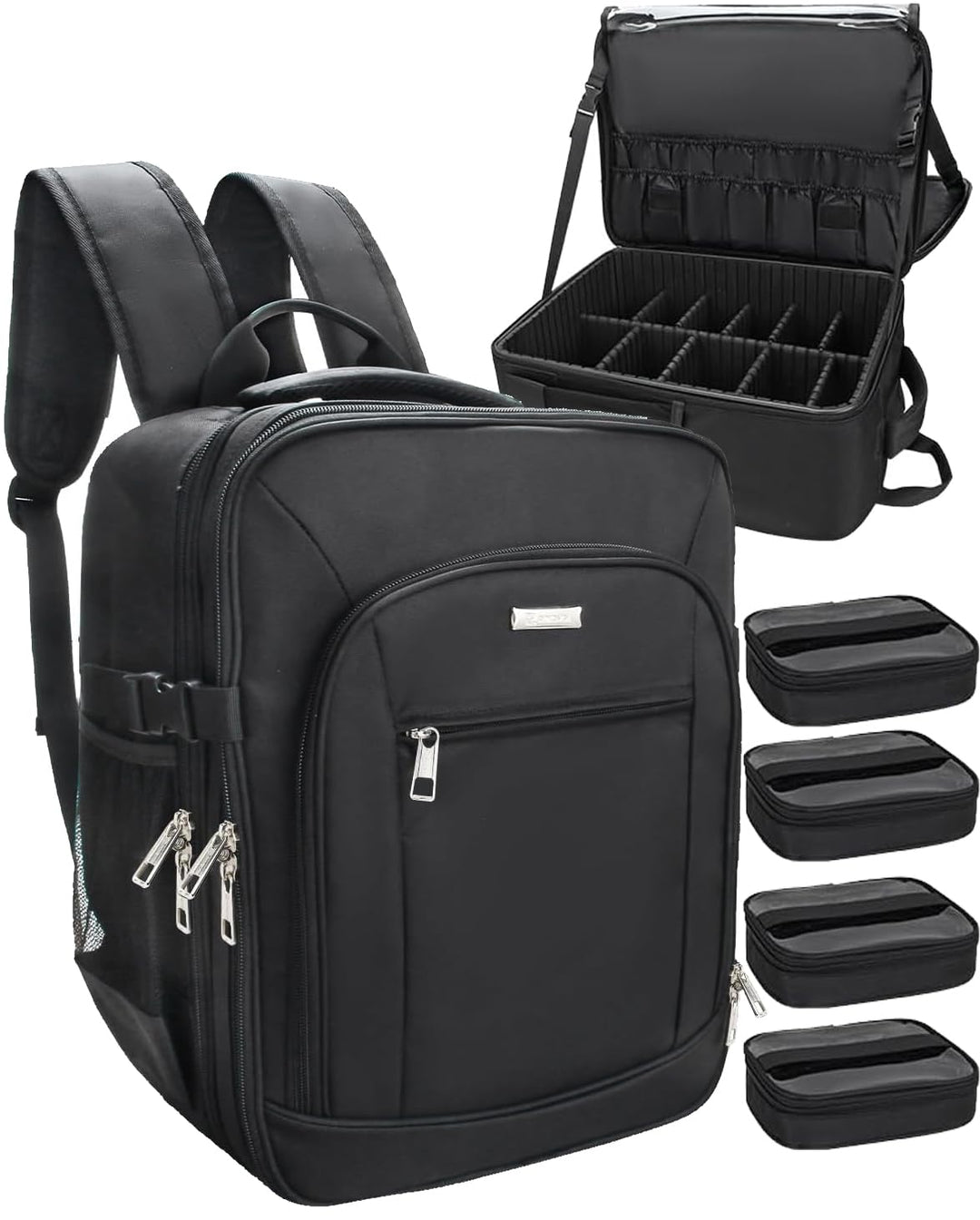 Relavel Kosmetik-Rucksack Profi Kosmetikkoffer Extra Gross Reise Kosmetik Tasche Aufbewahrungsorgani