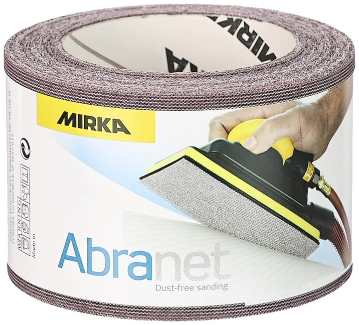 Mirka Abranet Netz-Schleifrolle 75 mm x 10 m Klett / Korn P600 / 1 Rolle / zum Schleifen von Holz, S