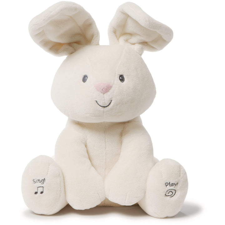 GUND Flora Interaktives Plüsch-Hase | Singen und Sprechen Sie auf Italienisch | Bewegt die Ohren | P