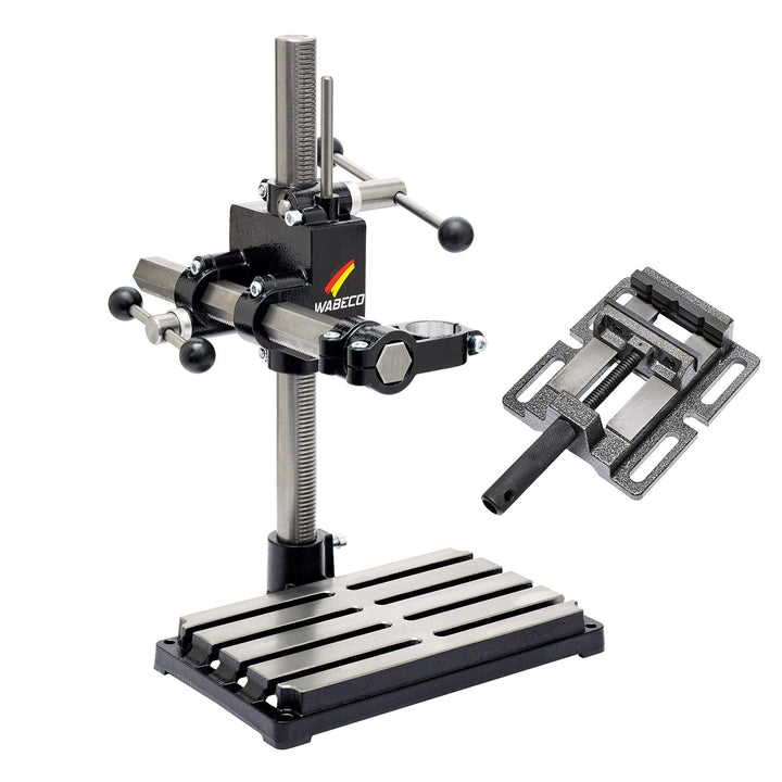 WABECO Bohrständer Fräsständer BF1240 mit Maschinenschraubstock vertikal/horizontal Säule 500 Ausleg