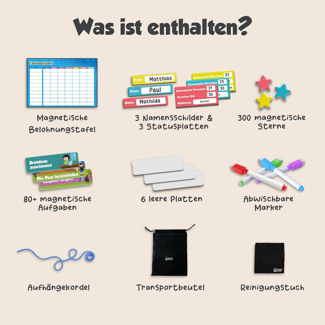 Belohnungstafel für Kinder – perfekt für Kleinkinder, zum Lernen von Verantwortung und für das Saube