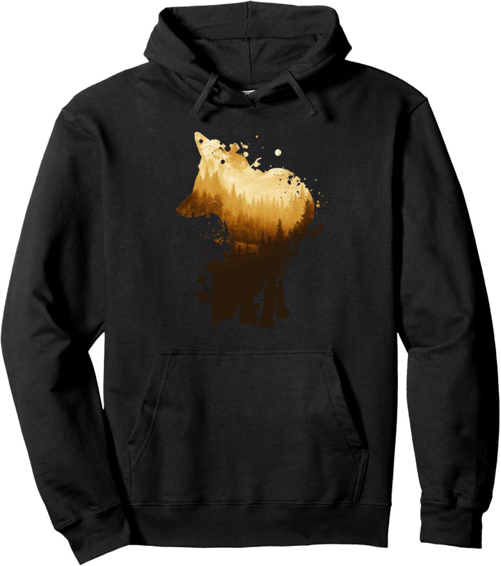 Tiersilhouette Tier Silhouette | Damen Kinder Herren | Fuchs Pullover Hoodie