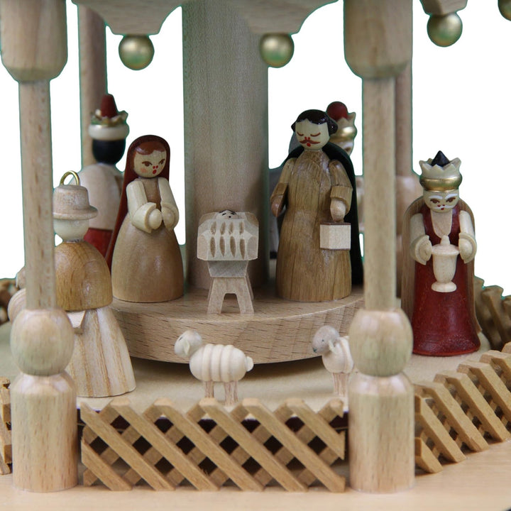 Weihnachtspyramide Erzgebirge Richard Glässer Seiffen Weihnachtspyramide Christi Geburt 2-stöckig Na