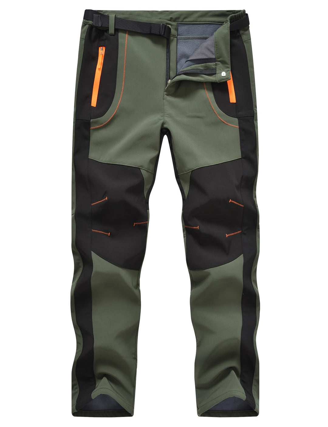 donhobo Herren Wanderhose Gefüttert Winterhose Wasserdicht Winddicht Warm Verdickte Softshellhose Ou
