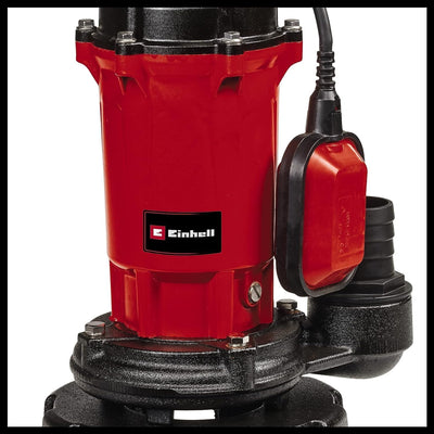 Einhell Schmutzwasserpumpe GE-DP 900 Cut (900 W, Fördermenge 16.000 L/h, Förderhöhe max. 11,5 m, Fre