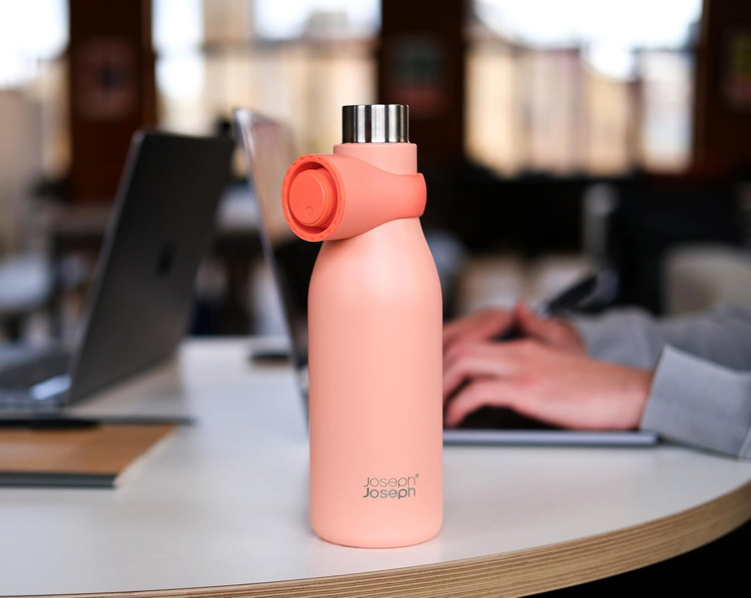 Joseph Joseph Loop™ Vakuumisolierte Trinkflasche 500 ml - Koralle Coral, Coral