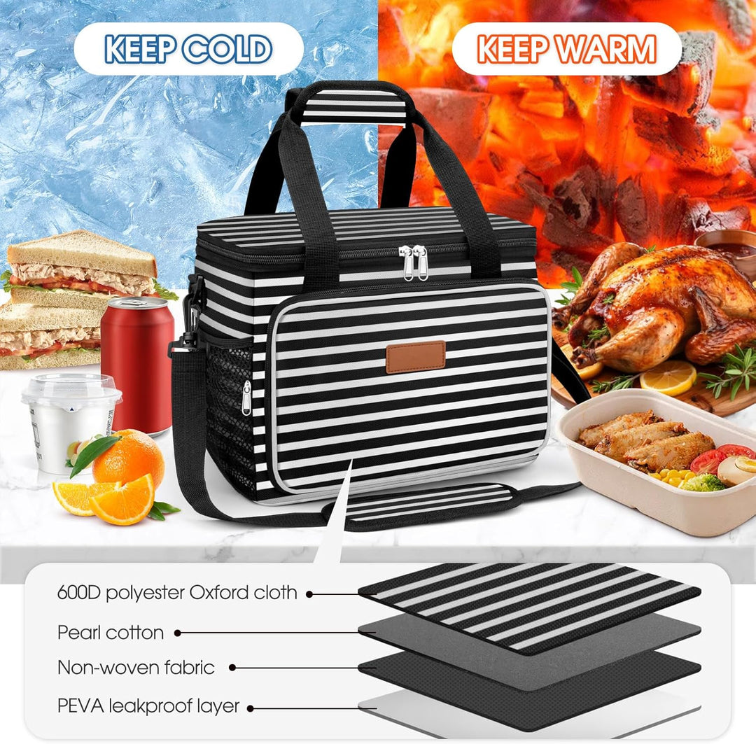 Kühltasche Lunchtasche, Picknicktasche Isoliertasche Lunchbox Tasche Grosse Auslaufsichere Isolierte