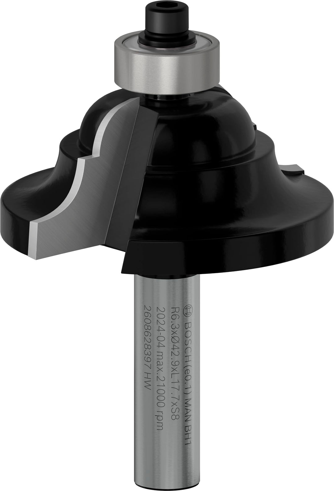 Bosch Professional 1x Kantenformfräser Standard for Wood (für Holz, Radius 6.3mm, Breite 15.1mm, Arb
