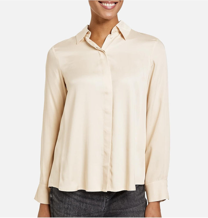 Taifun Damen 260021-11232 Bluse 38 Champagne, 38 Champagne