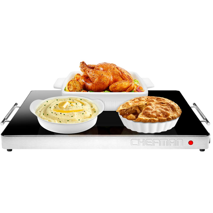 Chefman Elektrische Warmhalteplatte mit Einstellbarer Temperatur, Perfekt für Buffets, Restaurants,