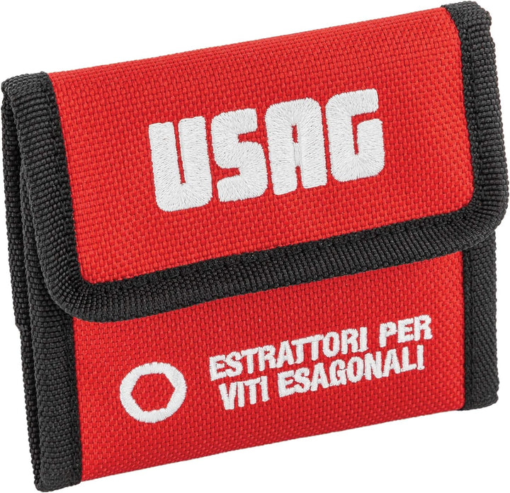 USAG U04580313 Entfernersatz für beschädigte Sechskantschrauben, rot