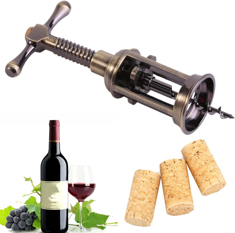 Retro-Weinöffner, Flügelkorkenzieher aus Zinklegierung, Weinflaschenöffner, Ergonomischer Korkenzieh