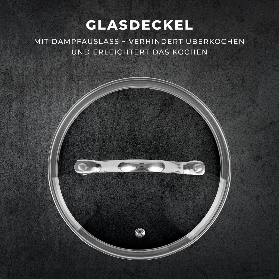 KARL HAUSMANN 18/10 Edelstahl Kochtopf Induktion 7.6 L Ø 26 cm, 7.6 L