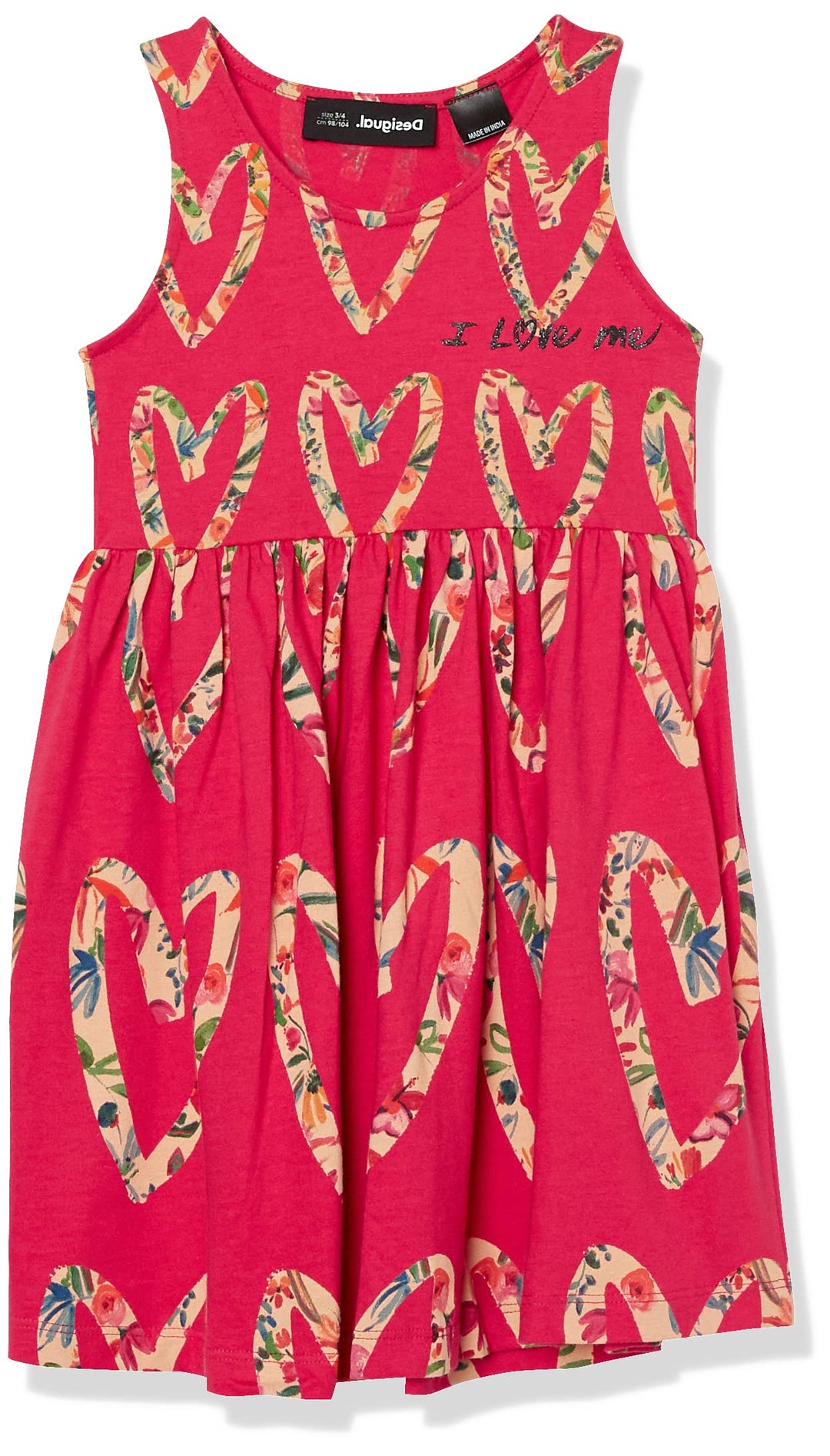 Desigual Mädchen Vest_Griselda Lässiges Kleid 7-8 Jahre Rot, 7-8 Jahre Rot