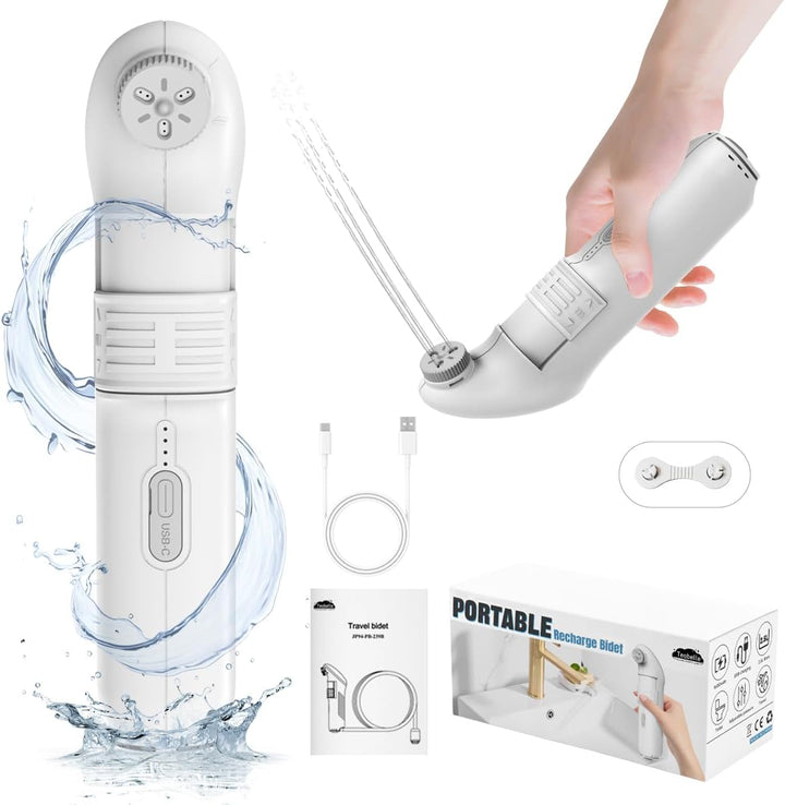 Tragbares Bidet-Sprühgerät Set mit 2,5L Wassertank Reise Bidet Mobiles Handbrause mit Wasserspeicher