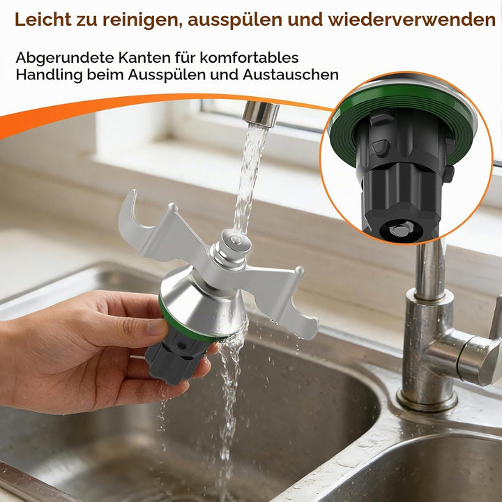 Teigmesser für Thermomix TM7 TM6 TM5, Edelstahl Teigmischmesser, Mixmesser Ersatz Zubehör für Thermo
