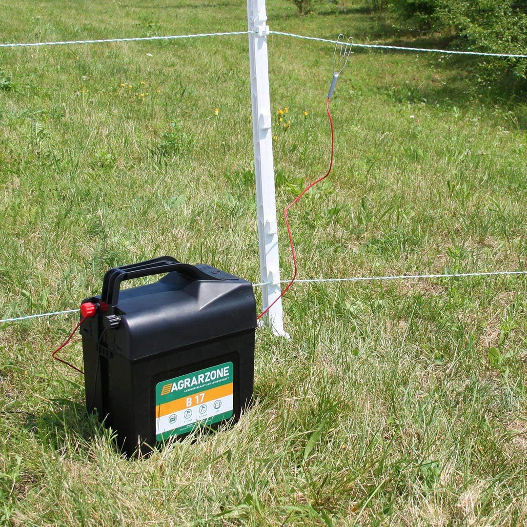 Agrarzone B17 Weidezaungerät 9V/12V, 0,25 Joule | Elektrozaungerät für Batterie | Optimale Weidezaun