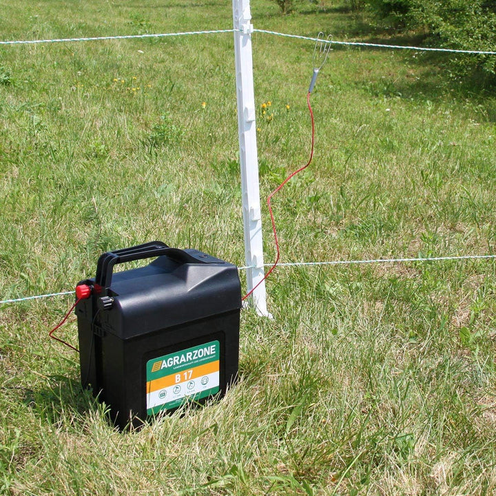 Agrarzone B17 Weidezaungerät 9V/12V, 0,25 Joule | Elektrozaungerät für Batterie | Optimale Weidezaun