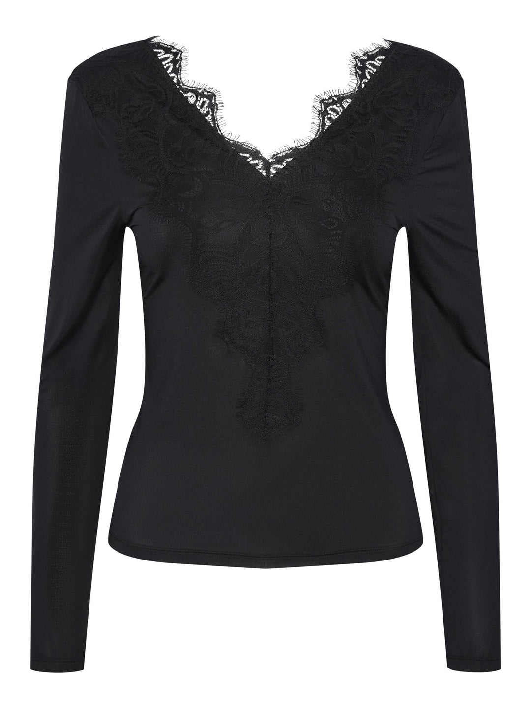 PIECES Damen Pcilu Ls Top Noos XL Schwarz, XL Schwarz