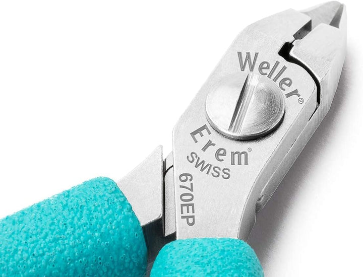Weller Erem 670EP Präzisions-Seitenschneider, Ohne Wate (Flush) mit Hochpräzisen Schraubsystem für L