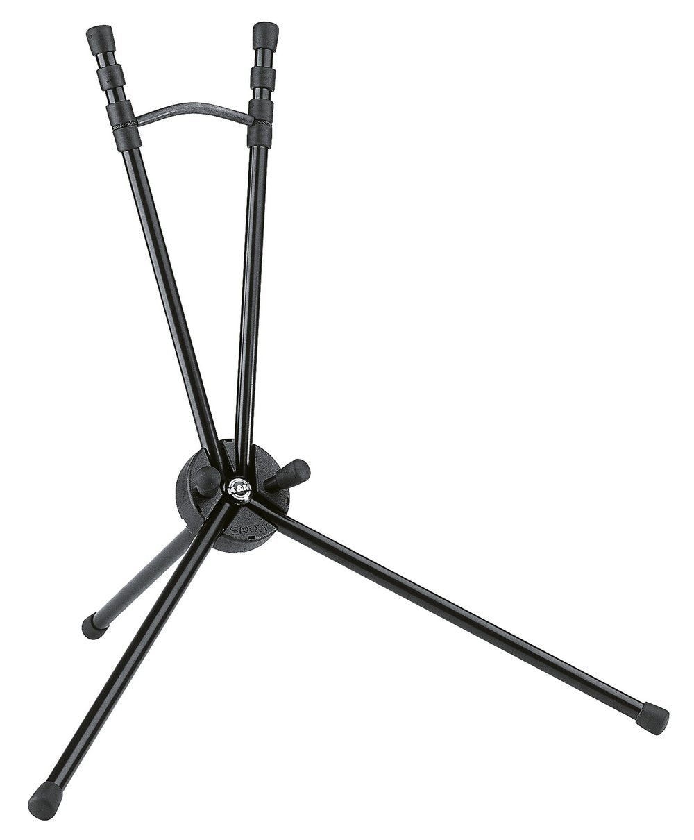 K&M 14350 Saxophonständer Saxxy Schwarz Aluminium- kompakte XXS-Grösse – 42cm Höhe – Transport im Sc