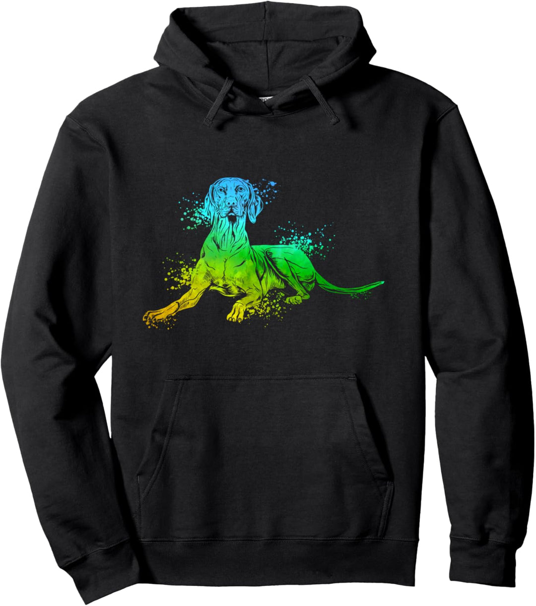 Farbenfroher Magyar Vizsla Pullover Hoodie