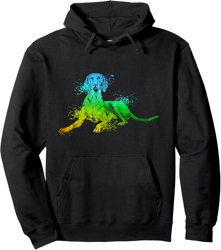 Farbenfroher Magyar Vizsla Pullover Hoodie