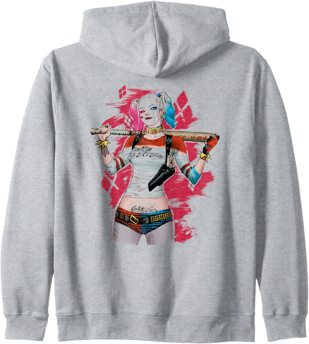 Suicide Squad Harley Quinn Drawn Bat Kapuzenjacke