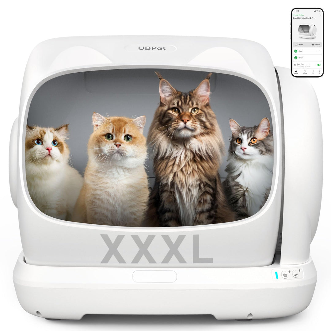 UBPET XXXL Katzenklo Selbstreinigend,106L-Selbstreinigende Katzentoilette mit APP-Steuerung,Desodori