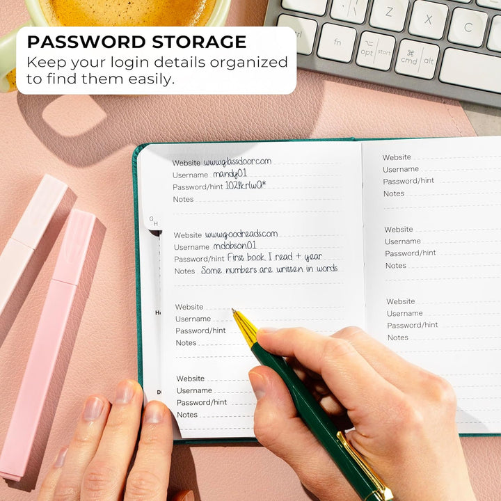 Clever Fox Passwortbuch mit Registerkarten - Adress- und Passwort-Organisationsbuch mit alphabetisch