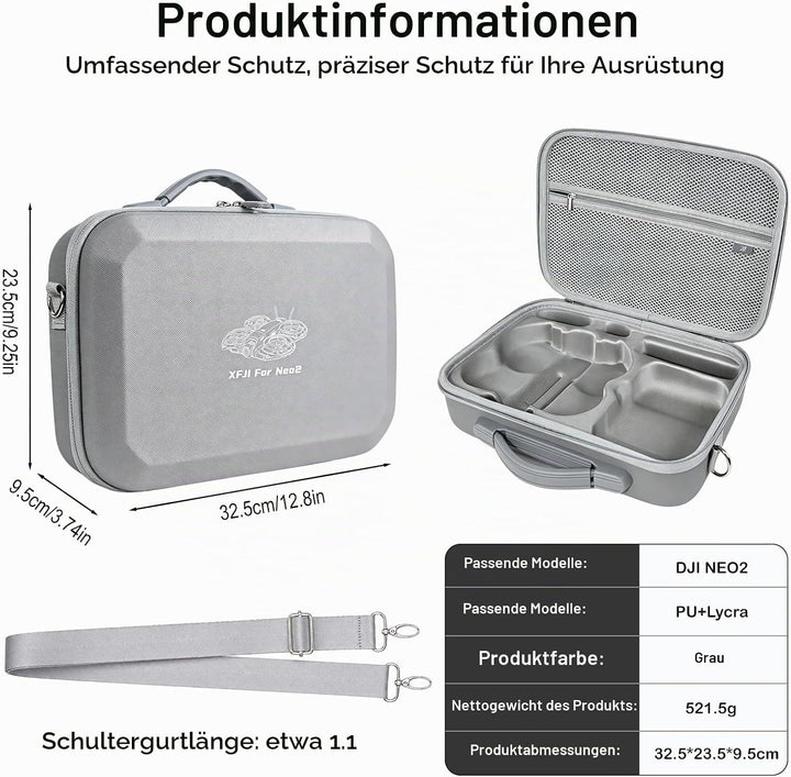 Tasche für DJI Neo 2 Fly More Combo, Neo 2 Tasche Hartschalen Case für DJI Neo 2 Zubehör, Kompakte R