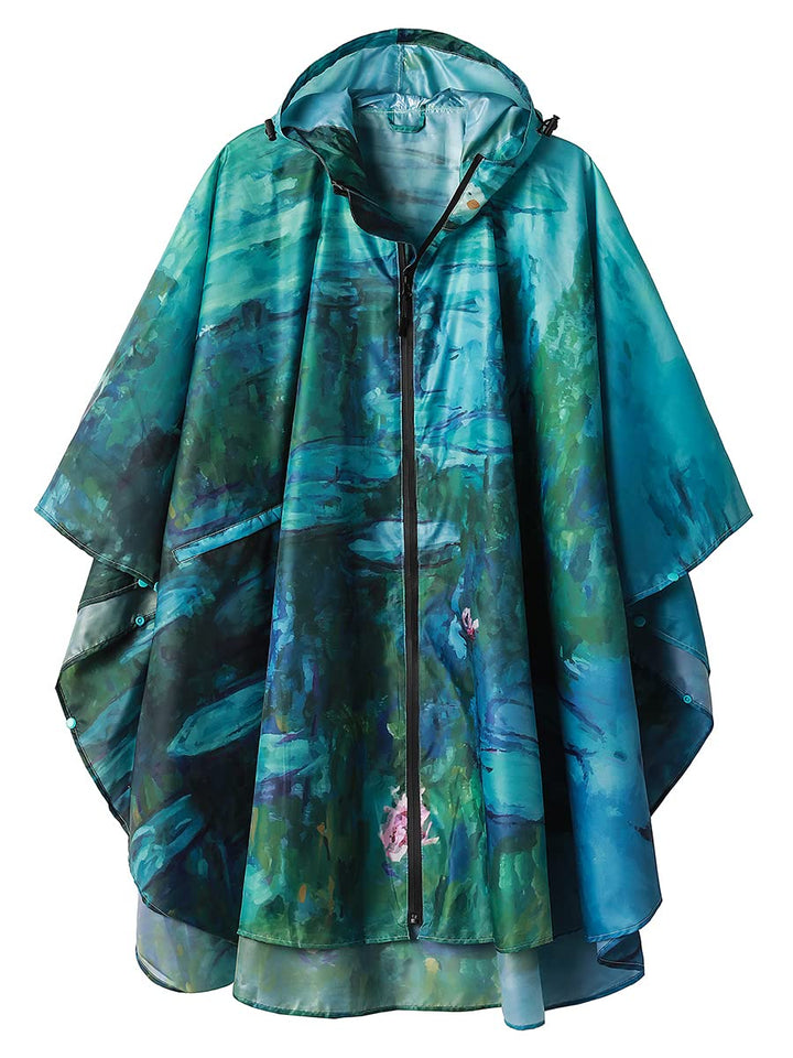Regen Poncho Jacke Mantel für Erwachsene mit Kapuze wasserdicht mit Reissverschluss im Freien Seeros