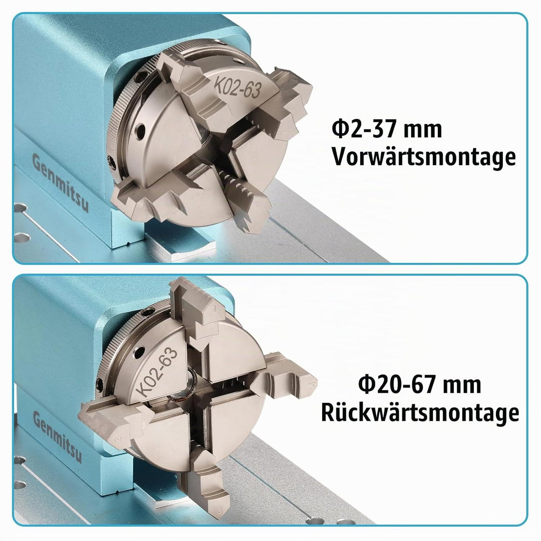 Genmitsu Rotationsmodul-Kit für PROVer XL 4030 V1/6050 Plus CNC-Fräsmaschine mit NEMA23 Planetengetr