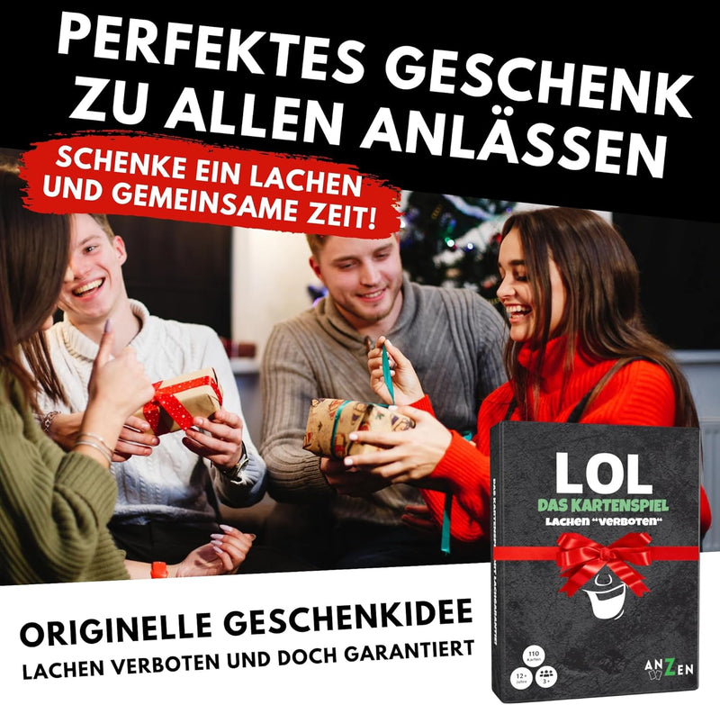LOL - Das Kartenspiel - Lachen verboten | Lustiges Partyspiel mit Lachgarantie | Gesellschaftsspiel
