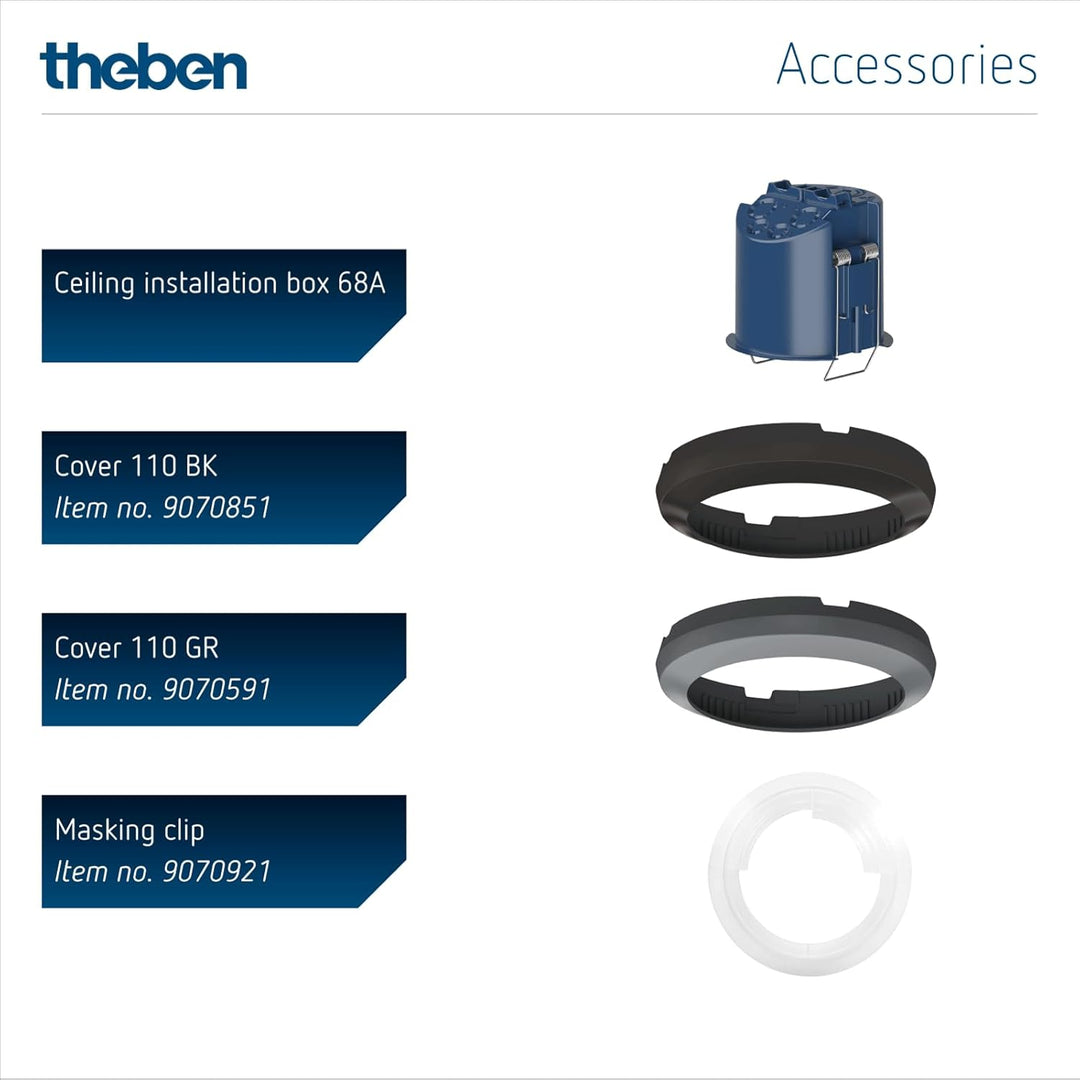 Theben 2080520 theRonda S360-100 UP WH – Präsenzmelder Passiv-Infrarot – PIR – 360°, THERONDA S360-1